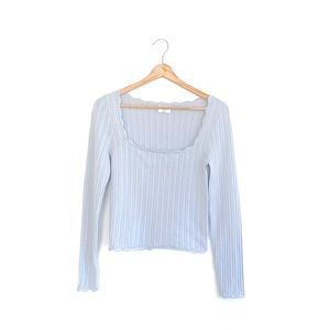 Wilfred | pastel blue scoop neck sweater | US M